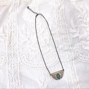 Necklace Southwestern Aztec Gold Necklace Turquoise